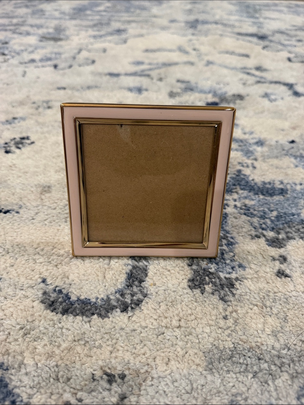 Elegant Pink and Gold Square Photo Frame - Home Accents
